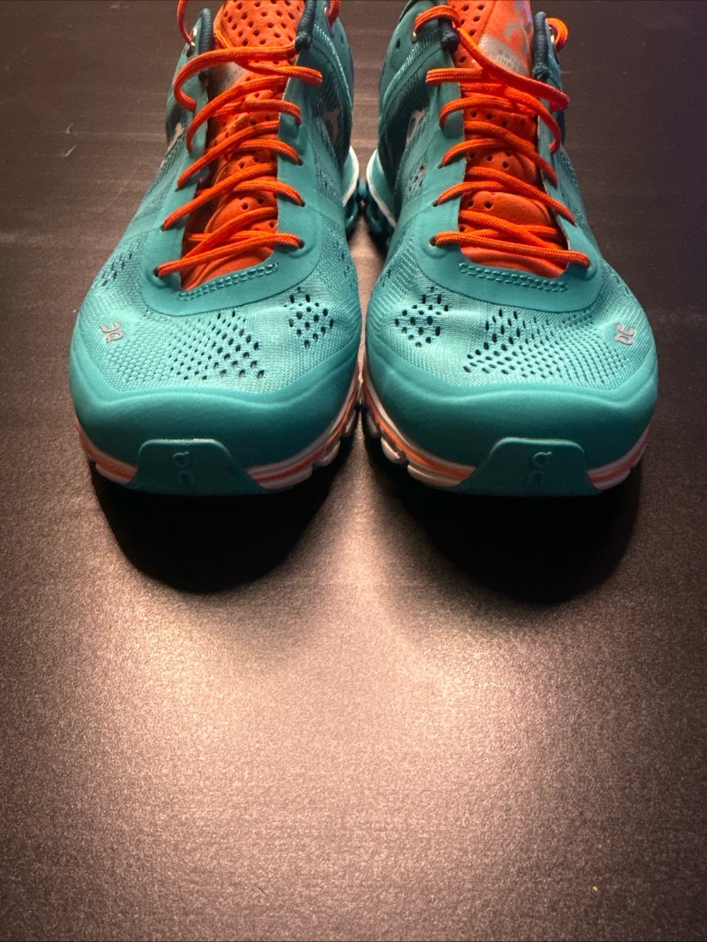 On Running Women’s Athletic Shoes in Teal and Orange - Picture 4 of 11